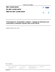 NBN EN ISO 12183:2019