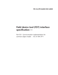 PD CLC/TR 62453-501:2009