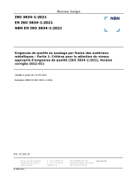 NBN EN ISO 3834-1:2021