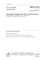 NBN EN 13523-0:2014