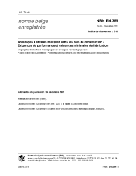 NBN EN 385:2001