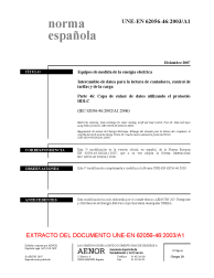UNE-EN 62056-46:2003/A1:2007