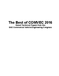 The Best of COMVEC 2016 Select Technical Papers from the SAE Commercial Vehicle