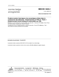 NBN EN 16025-1:2013