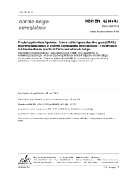 NBN EN 14214+A1:2014