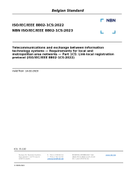 NBN ISO/IEC/IEEE 8802-1CS:2023