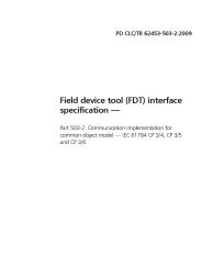 PD CLC/TR 62453-503-2:2009