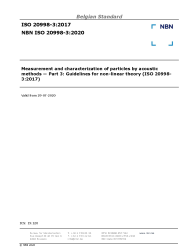 NBN ISO 20998-3:2020