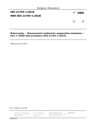 NBN ISO 21755-1:2020