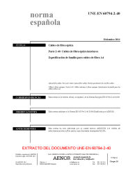 UNE-EN 60794-2-40:2011