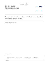 NBN ISO 230-3:2021