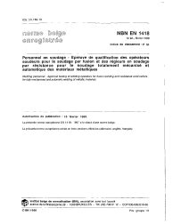 NBN EN 1418:1998