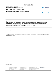 NBN EN ISO/IEC 17065:2012