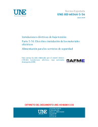 UNE-HD 60364-5-56:2020