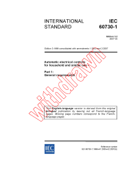 IEC 60730-1:1999+AMD1:2003+AMD2:2007 Consolidated