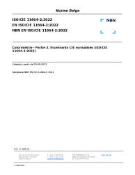 NBN EN ISO/CIE 11664-2:2022