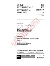 IEC 60947-7-1:1989/AMD1:1999