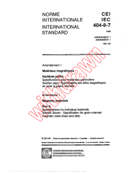 IEC 60404-8-7:1988/AMD1:1991