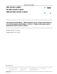 NBN EN ISO 23145-1:2016