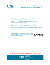 UNE-HD 60364-7-709:2011/A12:2020