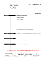 UNE-CEN/TR 16184:2011 IN