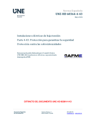 UNE-HD 60364-4-43:2024
