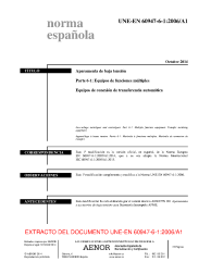 UNE-EN 60947-6-1:2006/A1:2014