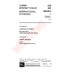 IEC 60418-1:1974/AMD1:1976