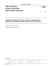 NBN EN ISO 11426:2021