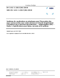 NBN EN 1451-1:2017/AC:2018