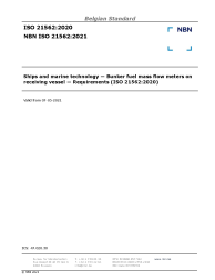 NBN ISO 21562:2021