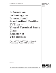 BS ISO/IEC ISP 11184-1:1995
