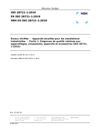NBN EN ISO 28721-1:2019