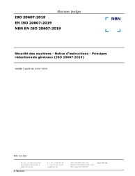 NBN EN ISO 20607:2019