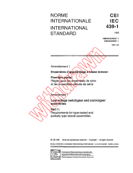 IEC 60439-1:1985/AMD1:1991