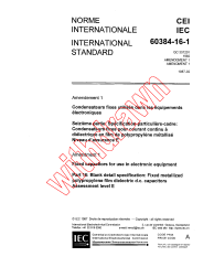 IEC 60384-16-1:1982/AMD1:1987