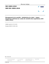 NBN ISO 10001:2018