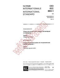IEC 60884-1:1994/AMD2:1995