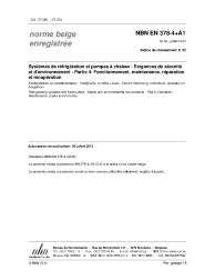 NBN EN 378-4+A1:2012