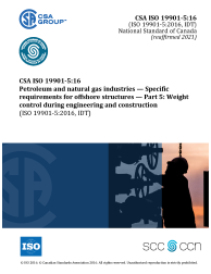CSA ISO 19901-5:16 (R2021)