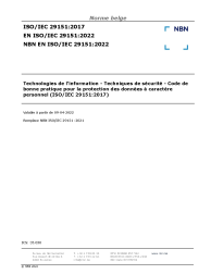 NBN EN ISO/IEC 29151:2022