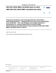 NBN ISO/IEC/IEEE 8802-1Q:2020/A31:2022
