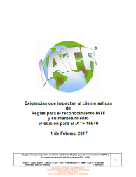 IATF 16949:2016 Exigences impactant le client