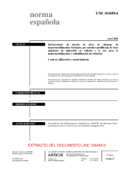 UNE 104400-6:2001 (R2011)