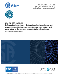 CSA ISO/IEC 14651:21