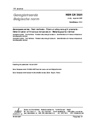 NBN EN 3684:2007