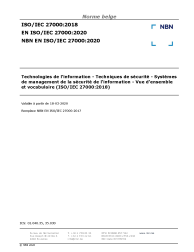 NBN EN ISO/IEC 27000:2020