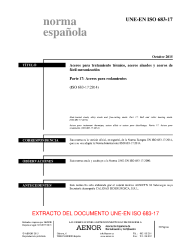 UNE-EN ISO 683-17:2015