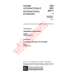 IEC 60947-1:1988/AMD1:1994