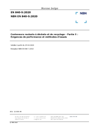 NBN EN 840-5:2020